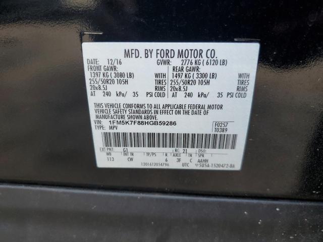 Photo 12 VIN: 1FM5K7F88HGB59286 - FORD EXPLORER L 