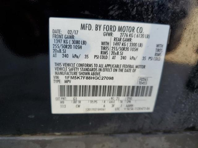 Photo 12 VIN: 1FM5K7F88HGC27098 - FORD EXPLORER L 