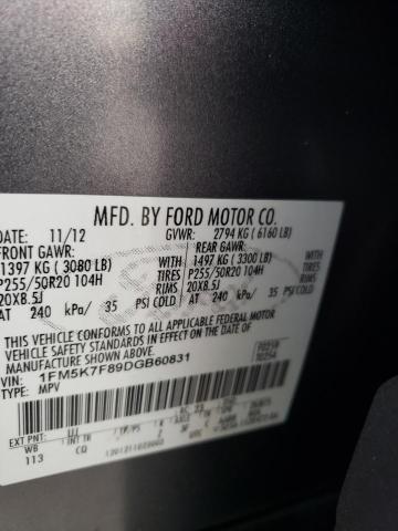 Photo 13 VIN: 1FM5K7F89DGB60831 - FORD EXPLORER L 