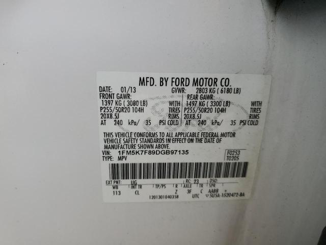 Photo 13 VIN: 1FM5K7F89DGB97135 - FORD EXPLORER L 