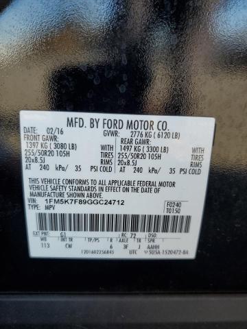 Photo 11 VIN: 1FM5K7F89GGC24712 - FORD EXPLORER 