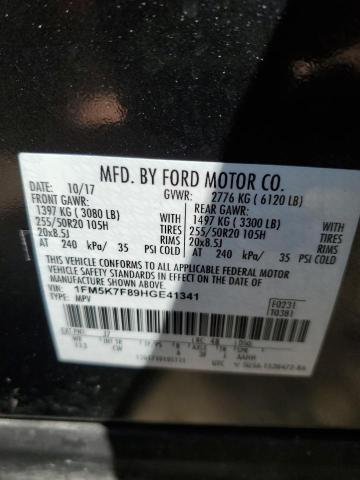 Photo 11 VIN: 1FM5K7F89HGE41341 - FORD EXPLORER 