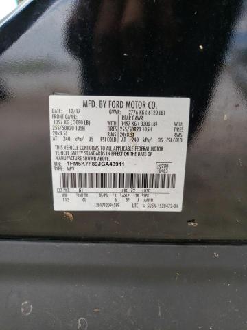 Photo 12 VIN: 1FM5K7F89JGA43911 - FORD EXPLORER L 