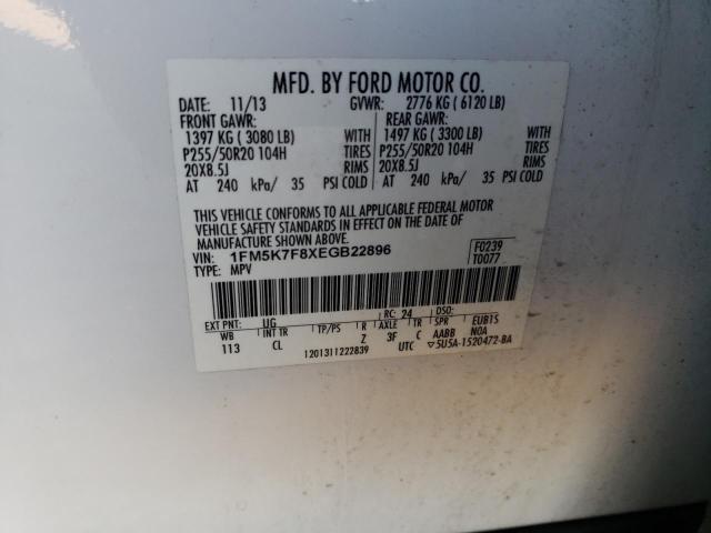 Photo 13 VIN: 1FM5K7F8XEGB22896 - FORD EXPLORER L 