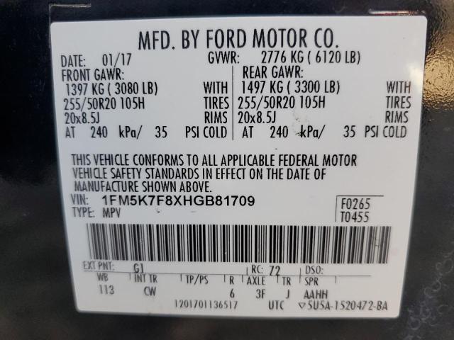 Photo 13 VIN: 1FM5K7F8XHGB81709 - FORD EXPLORER L 