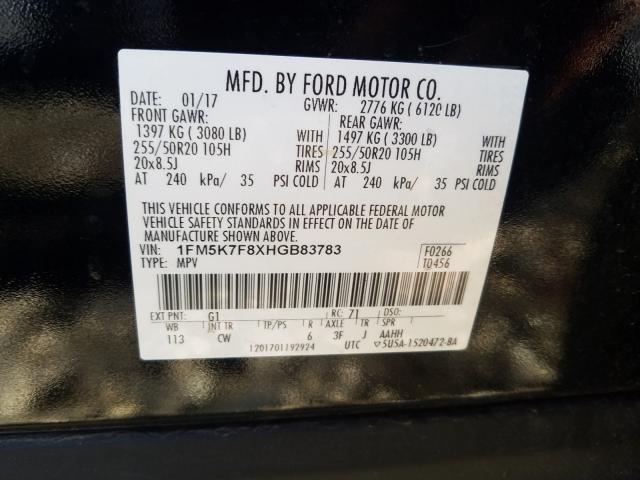 Photo 9 VIN: 1FM5K7F8XHGB83783 - FORD EXPLORER L 