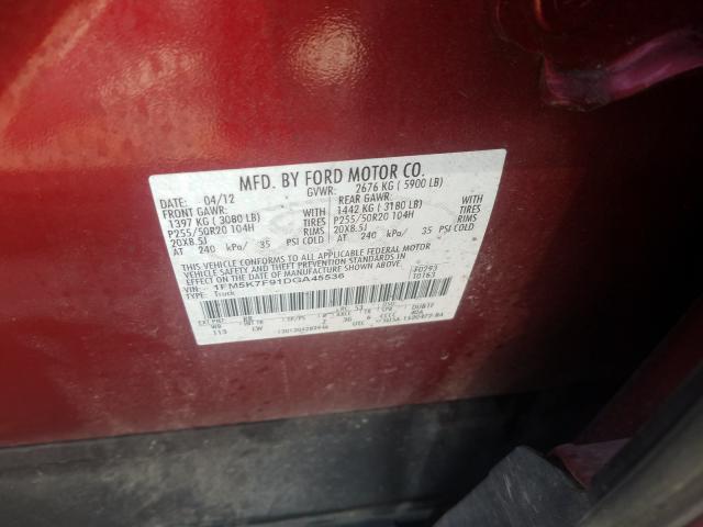 Photo 9 VIN: 1FM5K7F91DGA45536 - FORD EXPLORER L 