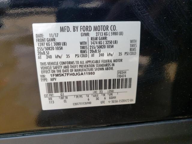 Photo 12 VIN: 1FM5K7FH0JGA11980 - FORD EXPLORER L 