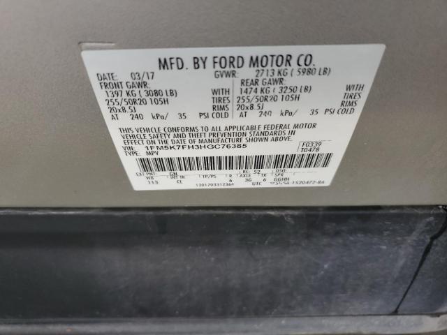 Photo 13 VIN: 1FM5K7FH3HGC76385 - FORD EXPLORER 