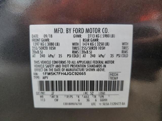 Photo 13 VIN: 1FM5K7FH4JGC92665 - FORD EXPLORER L 