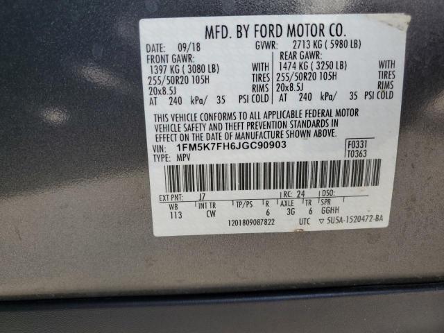 Photo 13 VIN: 1FM5K7FH6JGC90903 - FORD EXPLORER L 