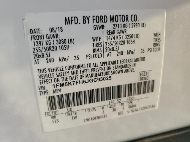 Photo 12 VIN: 1FM5K7FH6JGC93025 - FORD EXPLORER L 