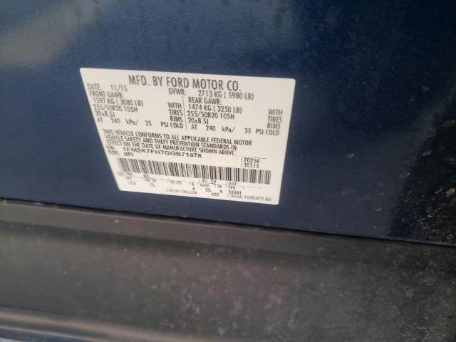 Photo 9 VIN: 1FM5K7FH7GGB71878 - FORD EXPLORER L 