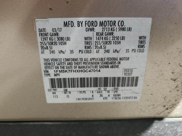 Photo 12 VIN: 1FM5K7FHXHGC47014 - FORD EXPLORER L 