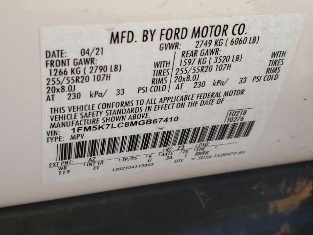 Photo 12 VIN: 1FM5K7LC8MGB67410 - FORD EXPLORER K 