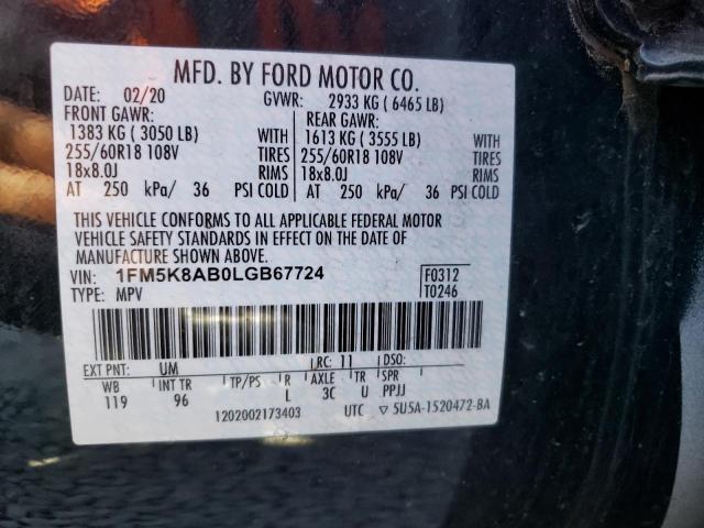 Photo 11 VIN: 1FM5K8AB0LGB67724 - FORD EXPLORER P 