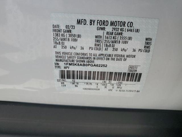 Photo 13 VIN: 1FM5K8AB0PGA62252 - FORD EXPLORER 