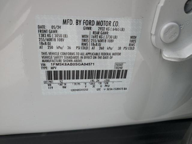 Photo 12 VIN: 1FM5K8AB0SGA04571 - FORD EXPLORER P 