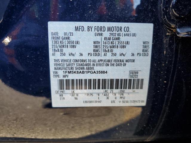 Photo 12 VIN: 1FM5K8AB1PGA35884 - FORD EXPLORER P 