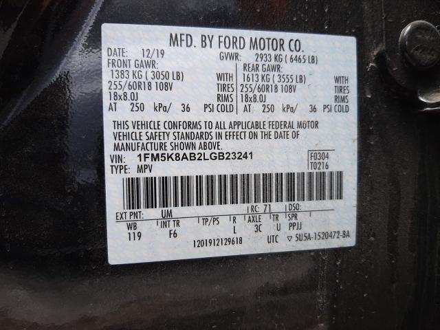 Photo 8 VIN: 1FM5K8AB2LGB23241 - FORD EXPLORER P 