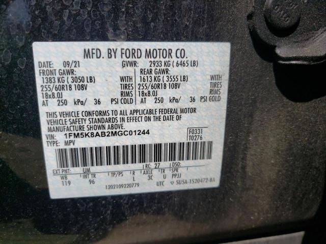 Photo 13 VIN: 1FM5K8AB2MGC01244 - FORD EXPLORER P 