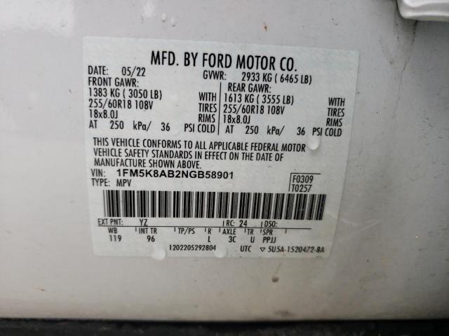 Photo 13 VIN: 1FM5K8AB2NGB58901 - FORD EXPLORER 