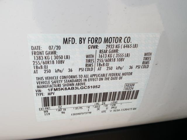 Photo 9 VIN: 1FM5K8AB3LGC51052 - FORD EXPLORER P 