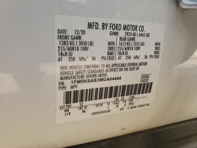 Photo 13 VIN: 1FM5K8AB3MGA64444 - FORD EXPLORER P 