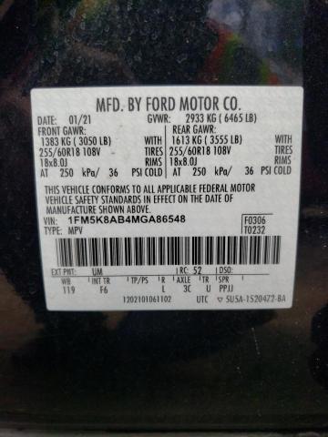 Photo 13 VIN: 1FM5K8AB4MGA86548 - FORD EXPLORER P 