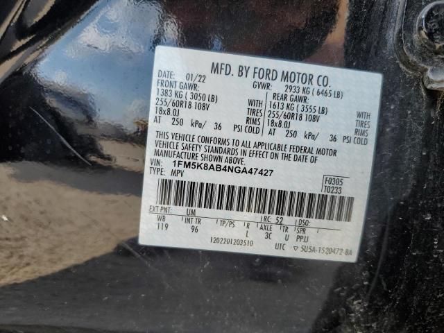 Photo 12 VIN: 1FM5K8AB4NGA47427 - FORD EXPLORER P 