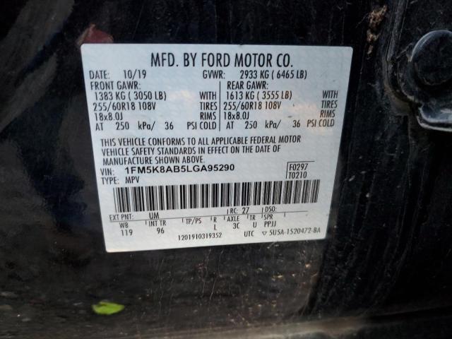 Photo 12 VIN: 1FM5K8AB5LGA95290 - FORD EXPLORER P 