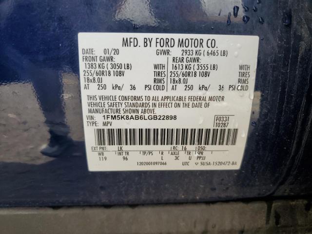 Photo 13 VIN: 1FM5K8AB6LGB22898 - FORD EXPLORER P 