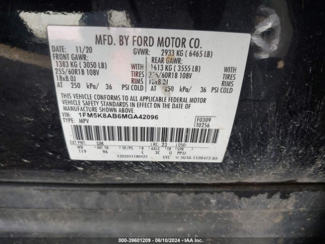 Photo 8 VIN: 1FM5K8AB6MGA42096 - FORD EXPLORER 