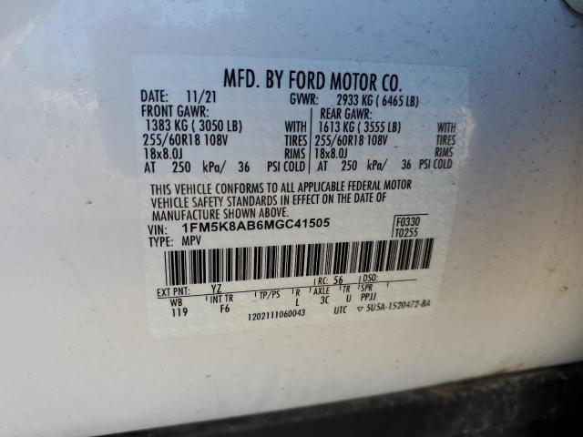 Photo 13 VIN: 1FM5K8AB6MGC41505 - FORD EXPLORER 