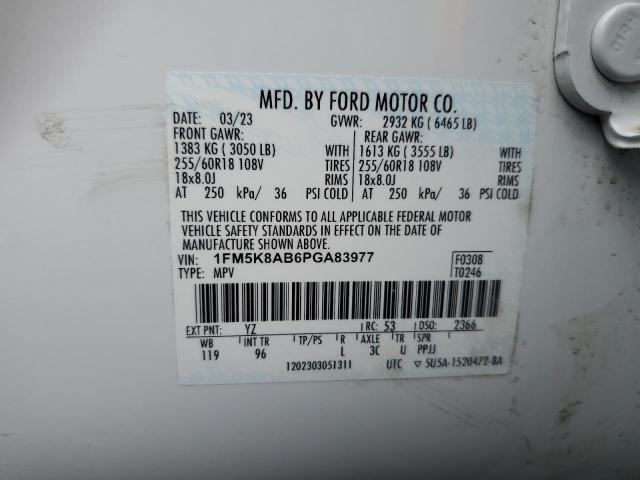 Photo 12 VIN: 1FM5K8AB6PGA83977 - FORD EXPLORER 