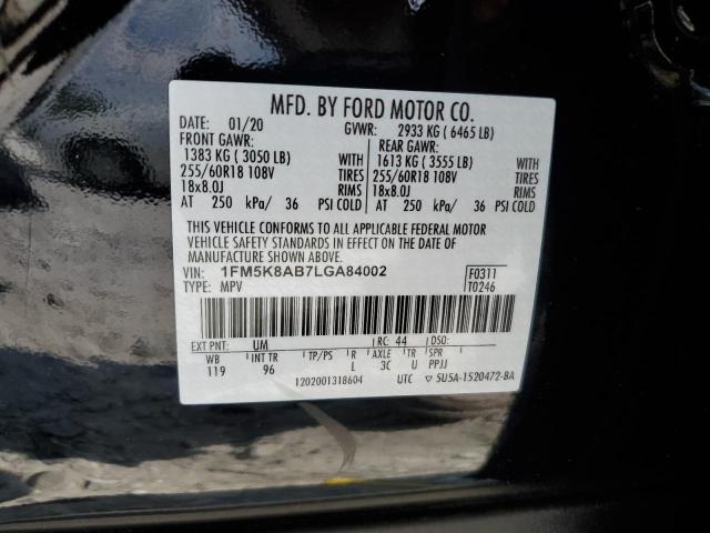 Photo 12 VIN: 1FM5K8AB7LGA84002 - FORD EXPLORER P 