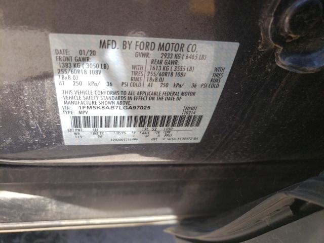 Photo 9 VIN: 1FM5K8AB7LGA97025 - FORD EXPLORER P 