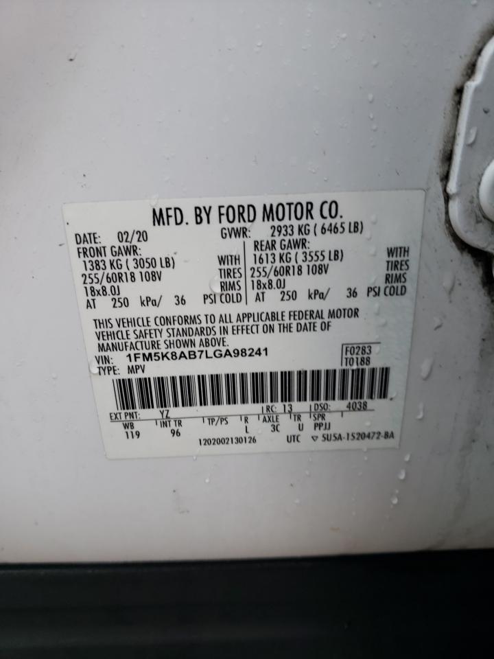 Photo 11 VIN: 1FM5K8AB7LGA98241 - FORD EXPLORER 