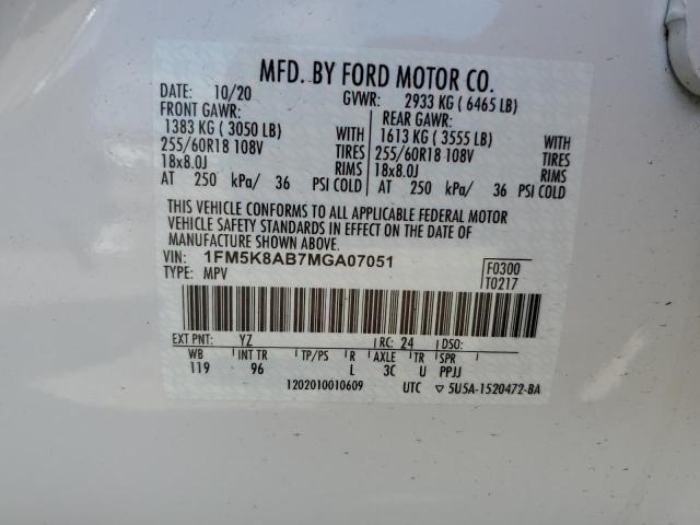 Photo 13 VIN: 1FM5K8AB7MGA07051 - FORD EXPLORER P 