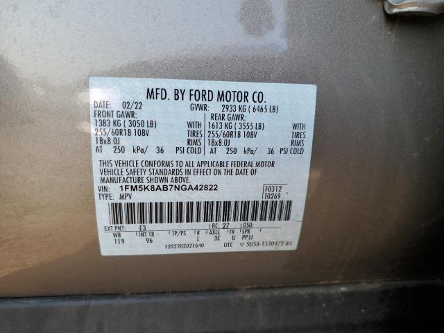 Photo 12 VIN: 1FM5K8AB7NGA42822 - FORD EXPLORER P 