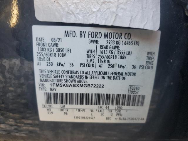 Photo 12 VIN: 1FM5K8ABXMGB72222 - FORD EXPLORER P 