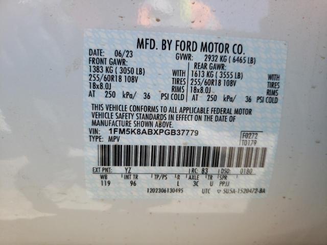 Photo 12 VIN: 1FM5K8ABXPGB37779 - FORD EXPLORER P 