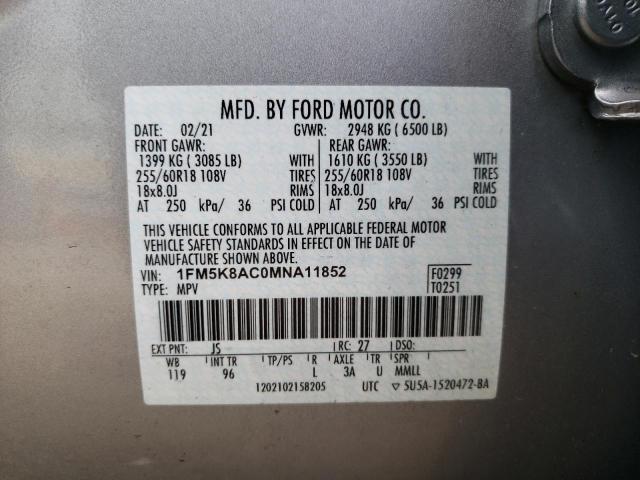 Photo 13 VIN: 1FM5K8AC0MNA11852 - FORD EXPLORER P 