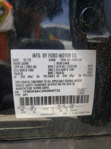 Photo 13 VIN: 1FM5K8AC2NGB45722 - FORD EXPLORER 