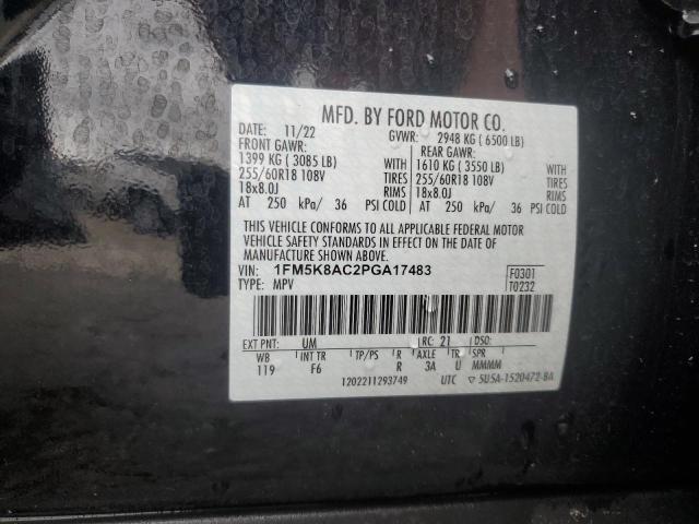 Photo 12 VIN: 1FM5K8AC2PGA17483 - FORD EXPLORER P 