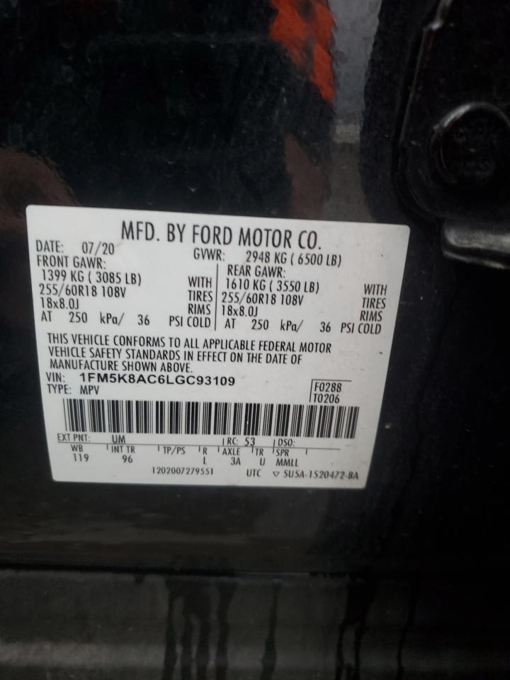 Photo 12 VIN: 1FM5K8AC6LGC93109 - FORD EXPLORER 