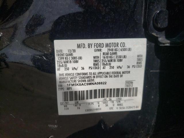 Photo 12 VIN: 1FM5K8AC9MNA08822 - FORD EXPLORER 