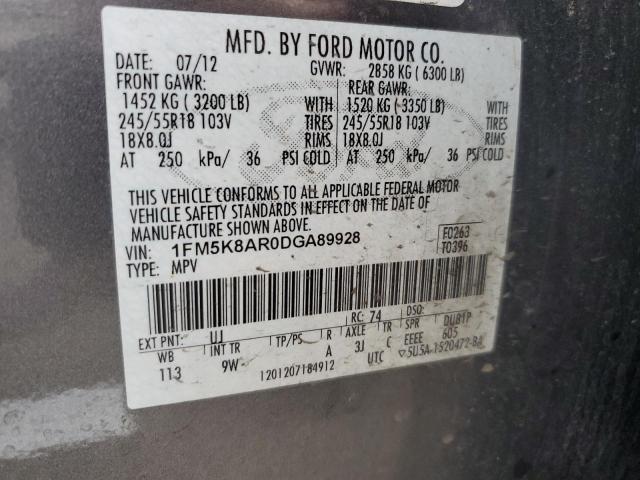 Photo 12 VIN: 1FM5K8AR0DGA89928 - FORD EXPLORER P 