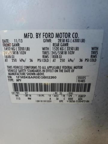 Photo 12 VIN: 1FM5K8AR0EGB02260 - FORD EXPLORER P 