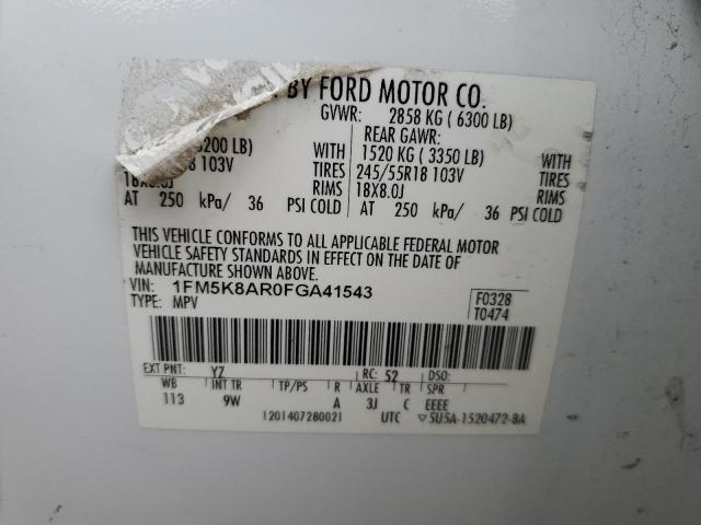 Photo 12 VIN: 1FM5K8AR0FGA41543 - FORD EXPLORER P 